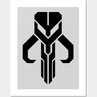 Mythosaur Geometric Emblem Black Posters and Art